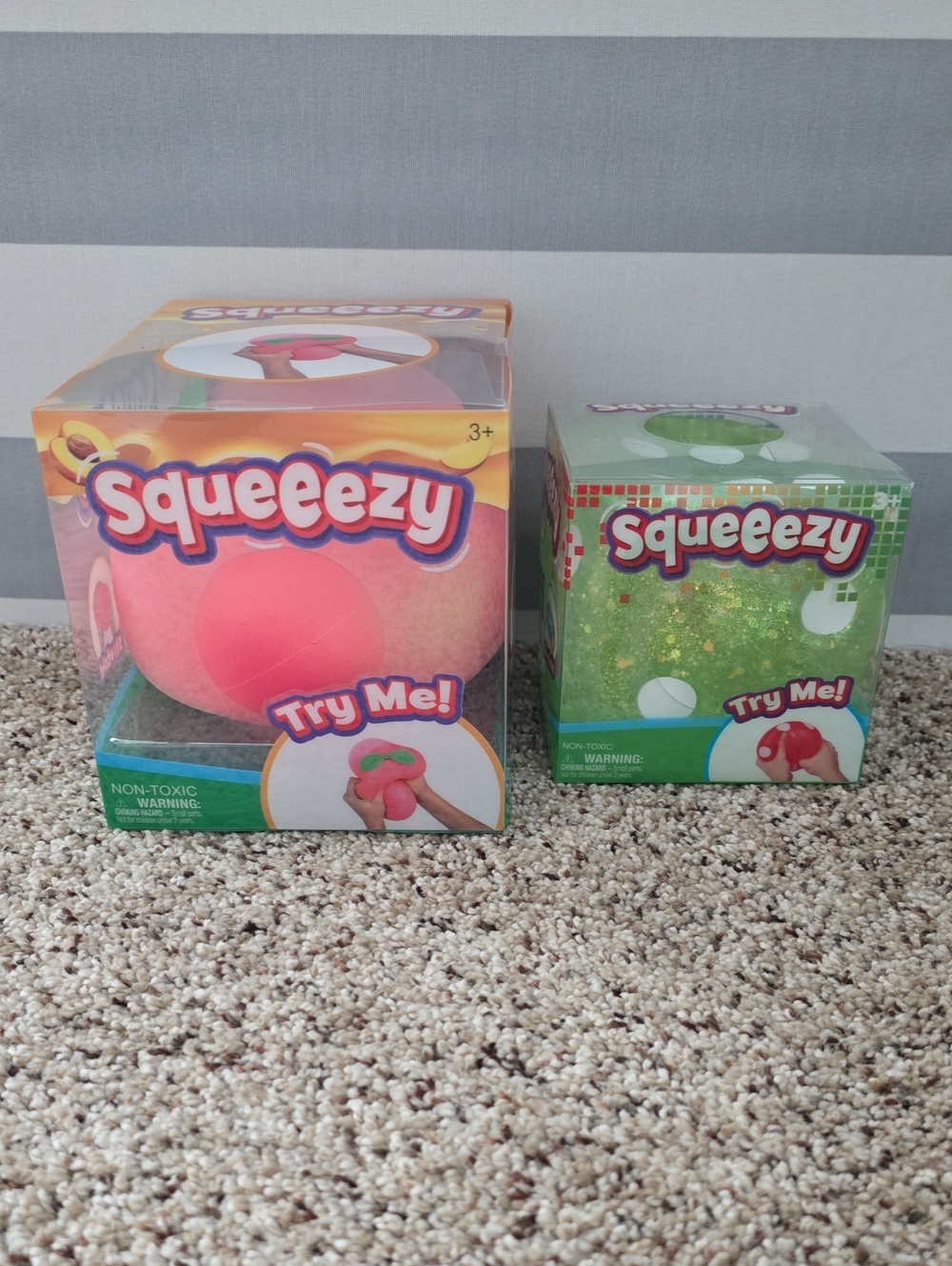 Squeeezy PEACH and DICE NEW IN BOX